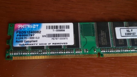 Оперативная память PATRIOT 512MB PC-3200