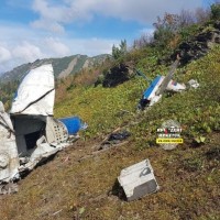 Опубликованы фотографии с места крушения вертолёта Ми-8 в Иркутской области