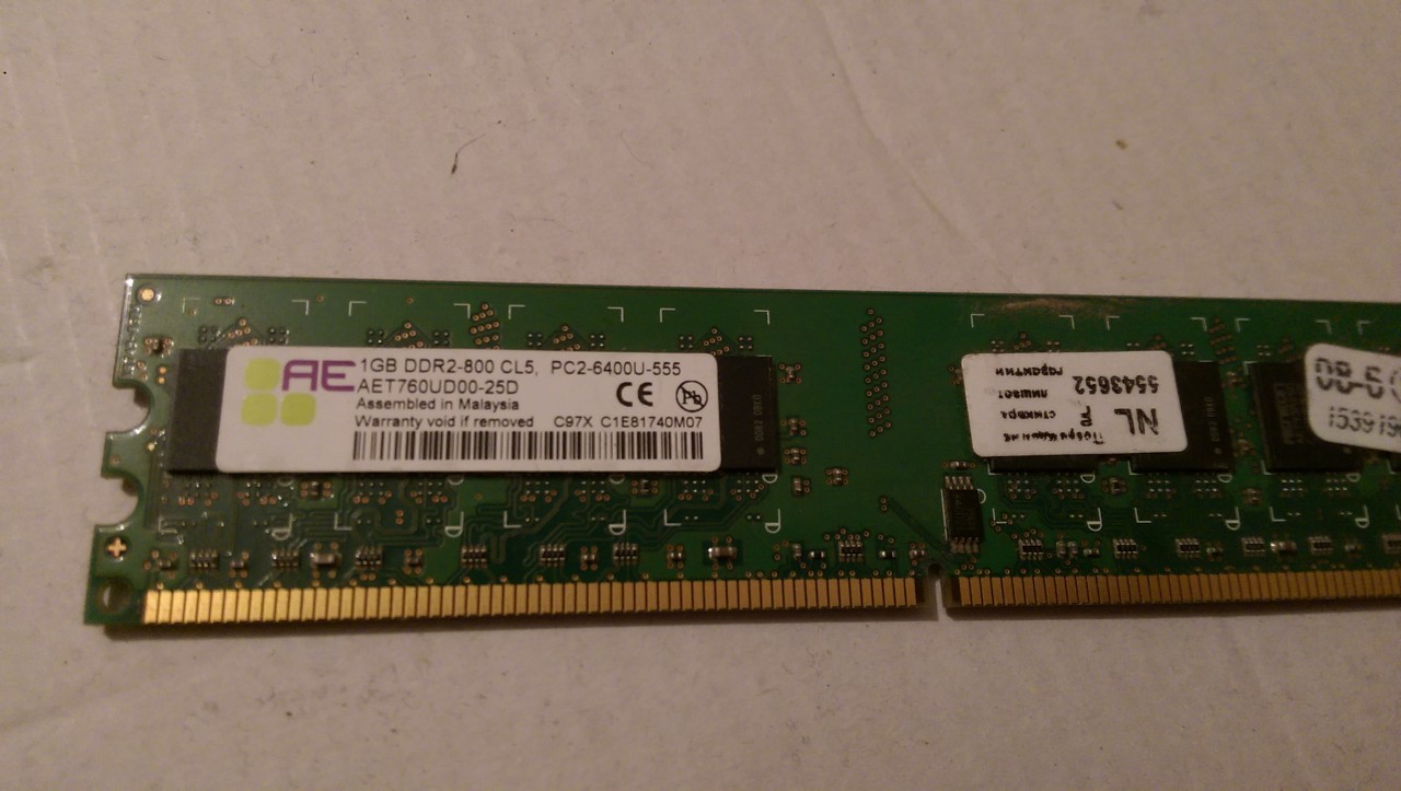 Оперативная память AE 1GB DDR2-800 CL5