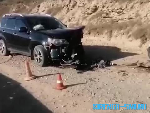 Пожилая женщина погибла при столкновении Mitsubishi Outlander и Toyota Caldina под Качугом