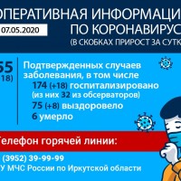 В Иркутской области зарегистрировано 255 случаев коронавируса