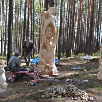 Японец и бразильцы победили на фестивале деревянной скульптуры «Лукоморье» в Ангарске