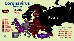 The Spread of Coronavirus in Europe (January 28 to April 6)